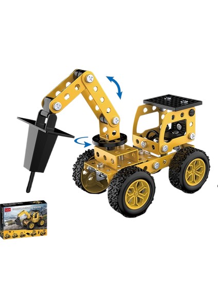 Çocuk Metal Montaj Oyuncakları Yaratıcı Arazi Aracı Model Puzzle Mühendislik Araçları Büyük Çocuklar Öğrenciler El Yapımı Hediyeler (Yurt Dışından)