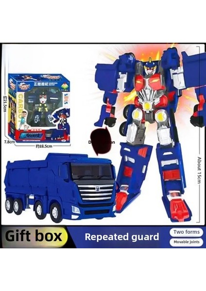 Dönüştürücü Robot Araba Oyuncak Yangın Alarmı Takviyeli Defender Ace Sürücü Kaba Tam Set Tahsil Aksiyon Figürü Playset (Yurt Dışından)