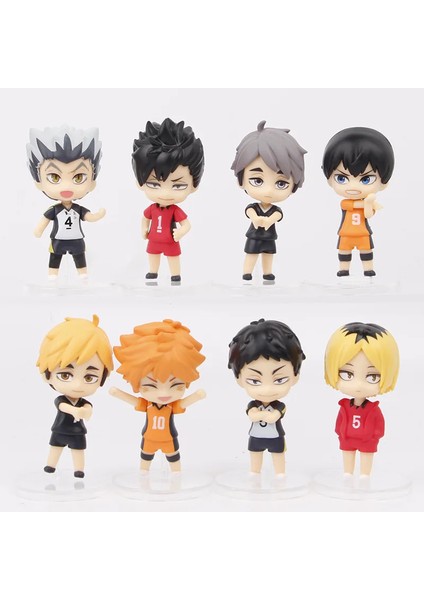 8 Adet/takım Haikyuus Aksiyon Figürü Oyuncakları Q Versiyonu Kenma Kozume Shoyo Hinata Kotaru Bokuto Yu Nishinoya Voleybol Model Bebekler (Yurt Dışından)