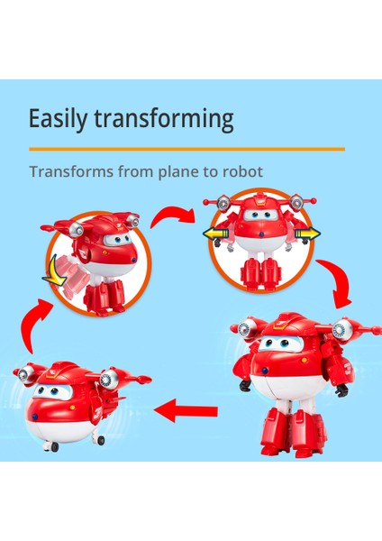 Süper Kanatları 5 Inç Dönüşümü Jett Dizzy Donny Deformasyon Uçak Robot Aksiyon Figürleri Dönüşüm Animasyon Çocuk Oyuncakları (Yurt Dışından) modelleri