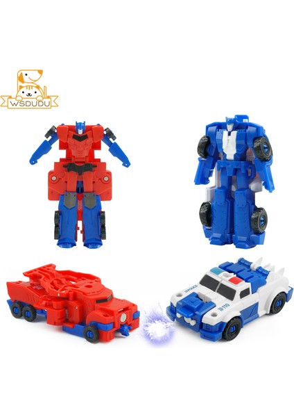 Manyetik Robot Araba Trafo 2'si 1 Arada Kamyon Unicorn Makine Oyuncak Çarpışma Kombine Aksiyon Figürü Erkek Stem Oyun Hediye Çift Model Oyunu (Yurt Dışından) modelleri