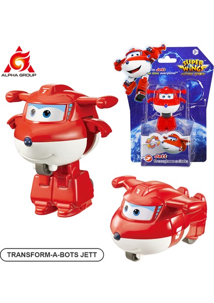 Süper Kanatlar Mini Yenı Jett 2 Inç 3 Adımda Uçakya Robot Dönüşümü Deformasyon Aksiyon Figürleri 2 Modu Dönüştürücü Çocuk Oyuncak (Yurt Dışından)