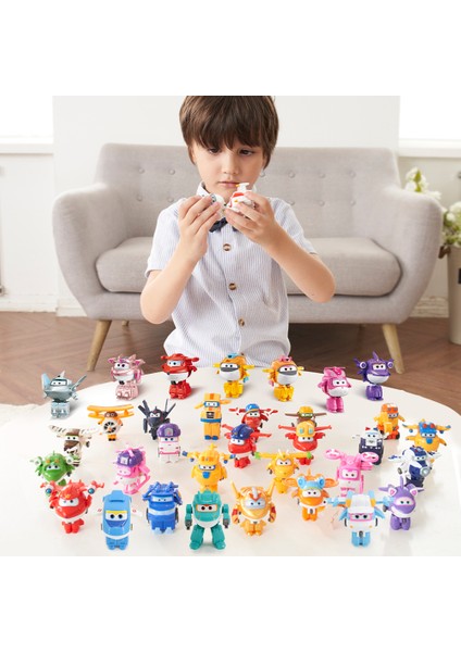 Süper Kanatlar Mini Yenı Jett 2 Inç 3 Adımda Uçakya Robot Dönüşümü Deformasyon Aksiyon Figürleri 2 Modu Dönüştürücü Çocuk Oyuncak (Yurt Dışından) modelleri
