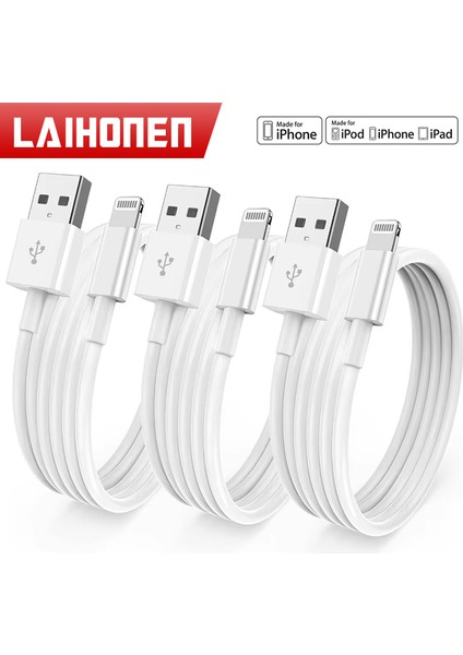 Laıhonen Iphone Carplay Için Kablo Araba Şarjı Kablosu USB A Yıldırım Kablosu Hızlı Şarj Veri Aktarımı Iphone 14 13 12 11 (Yurt Dışından)