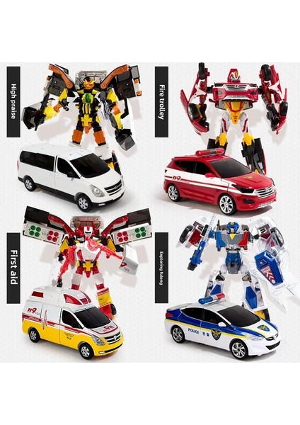 Dönüştürücü Robot Araba Oyuncak Yangın Alarmı Takviyeli Defender Ace Sürücü Kaba Tam Set Tahsil Aksiyon Figürü Playset (Yurt Dışından) fiyatları