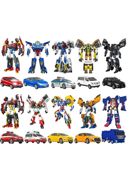 Dönüştürücü Robot Araba Oyuncak Yangın Alarmı Takviyeli Defender Ace Sürücü Kaba Tam Set Tahsil Aksiyon Figürü Playset (Yurt Dışından) modelleri