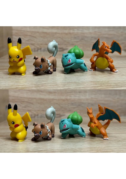 Pokemon Aksiyon Figürü Pikachu Oyuncaklar Charmander Squirtle Bulbasaur Cep Canavar Minik Şekil Çocuk Hediye (Yurt Dışından)