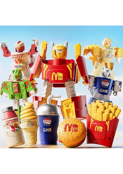 Dönüşüm Makine Modeli Oyuncak Çift Form Dönüşüm Robot Oyuncak Simülasyon Dondurma Kızartma Burger Oyun Evi Çocuk Sürpriz Hediye (Yurt Dışından) fiyatları