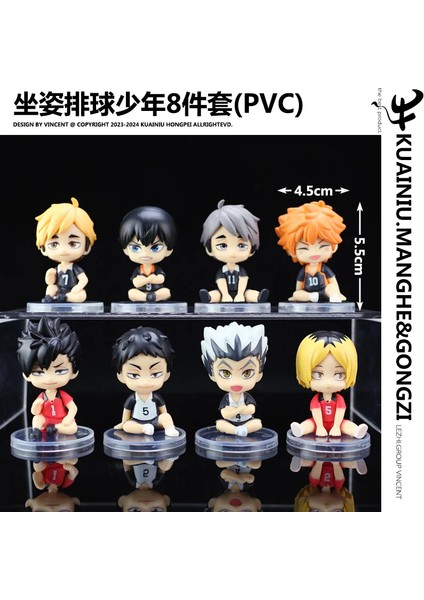 8 Adet/takım Haikyuus Aksiyon Figürü Oyuncakları Q Versiyonu Kenma Kozume Shoyo Hinata Kotaru Bokuto Yu Nishinoya Voleybol Model Bebekler (Yurt Dışından)