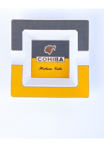 Kare Seramik Puro Küllüğü Sarı Beyaz Desenli - CKL0140