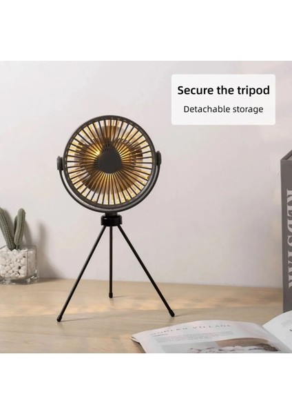 Gri Masaüstü Tripod Fan, Şarjlı, Üç Hız, 17 Cm, Güçlü ve Hafif Tasarım fiyatları