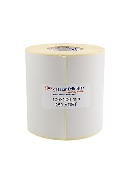 Hazır Etiketler , Hazır Al Hızlı Al Eko Termal Etiket 100MM x 200MM Ruloda 250 Adet 40MM Kuka Çapın