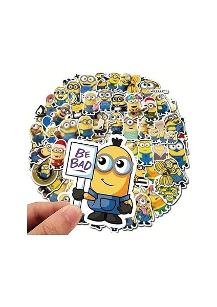 Ms Major Selection 50'li Minions Minyonlar Sticker Set Laptop Notebook Tablet Sticker Seti