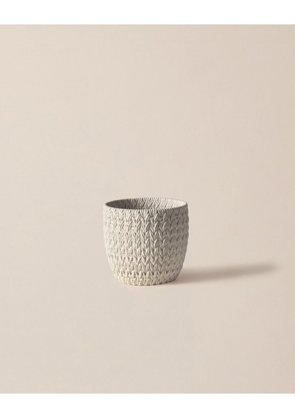 Dolly Saksı - Ekru - 16 cm