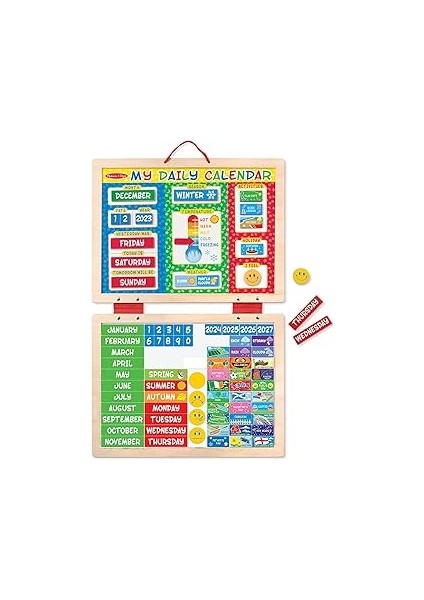 Melissa & Doug Ilk Günlük Manyetik Takvimim, Gelişimsel Oyuncak, Mıknatıslı Aktiviteler, 3+, Erkek