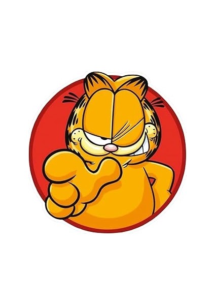 Quart Aksesuar 11 x 11 cm Garfield Sticker Araba Laptop Oto Motor Sticker