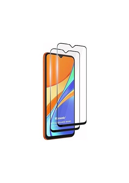 Microsonic Redmi 10A Crystal Seramik Nano Ekran Koruyucu Siyah (2 Adet)