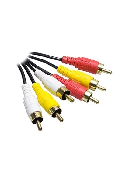 3 Rca + 3 Rca 1.5 Metre Tos Tos Standart Rca Kablosu