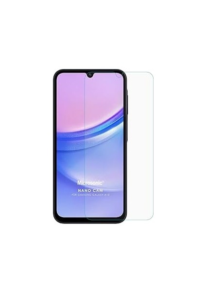 Microsonic Galaxy A15 Nano Glass Cam Ekran Koruyucu [galaxy A15 ile Uyumlu Ekran Koruyucu -