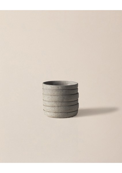 Ella Saksı - Soft Gri - 17 cm