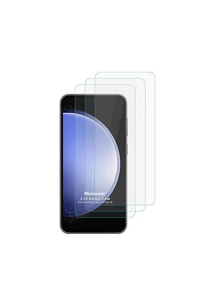 Microsonic Galaxy S23 Fe Screen Protector Nano Glass Cam Ekran Koruyucu (3`lü Paket) [galax