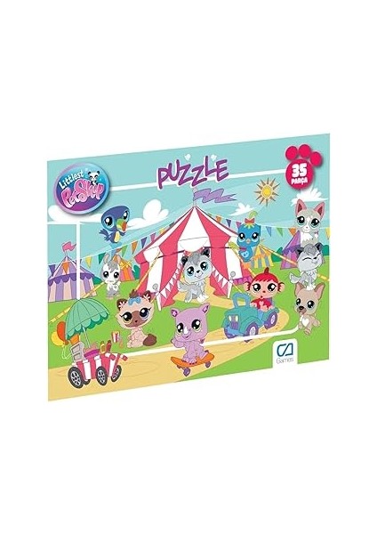 Ca Games Littlest Pet Shop Lisanslı 35 Parça Çerçeveli 34X24CM Puzzle Yapboz Yeni Serisi (Yeş