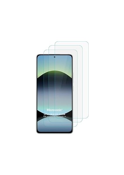 Microsonic Redmi Note 14 Screen Protector Nano Glass Cam Ekran Koruyucu (3`lü Paket) [redmi