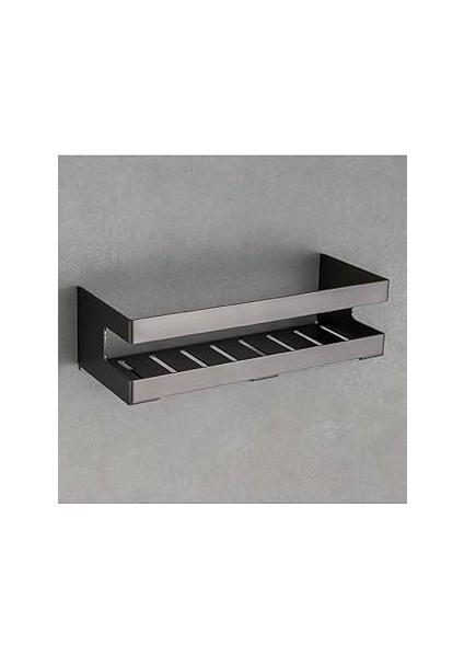 System Banyo Duş Raf Sistemi Füme Renk 98X100X250 mm