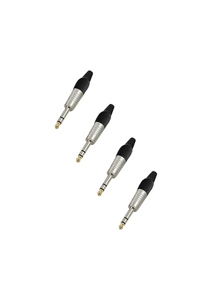 Hepa Merz Sfc-S63-4x 6.35mm Stereo Jack Gitar Jack Erkek Jak (4 Adet)