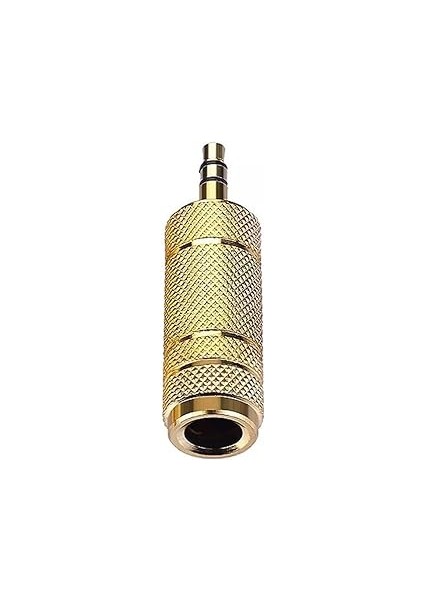 Erkek 3.5 mm Dişi 6.3 mm Metal Jack Gold Gitar Jack 3.5 mm Jack Çevirivi 6.3 mm Dişi 3.5 mm Erkek J