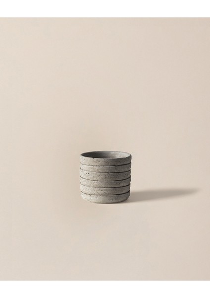 Ella Saksı - Soft Gri - 14 cm