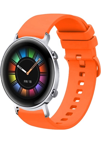 Huawei Watch Gt2 42MM ile Uyumlu Kordon Jel Silikon Tokalı Kayış