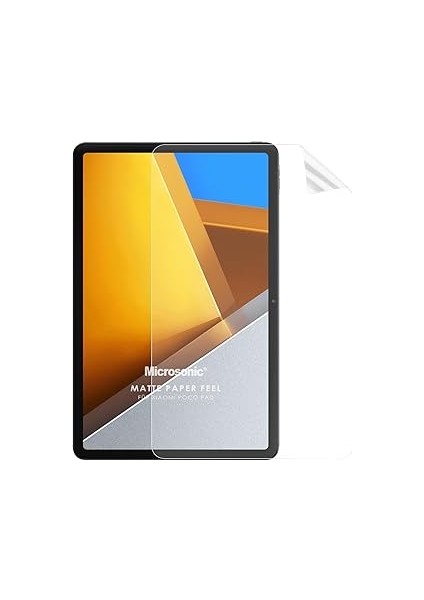 Microsonic Poco Pad Paper Feel Kağıt Dokulu Mat Ekran Koruyucu [poco Pad ile Uyumlu Ekran Ko