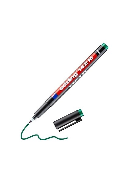 Edding 142 M Permanent Kalem - Asetat Kalemi - Yeşil - 1 Kalem - Yuvarlak Uç 1 mm