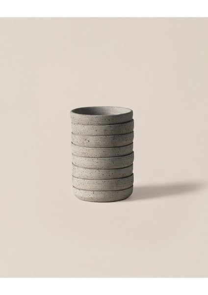Ella Saksı - Soft Gri - 14 cm