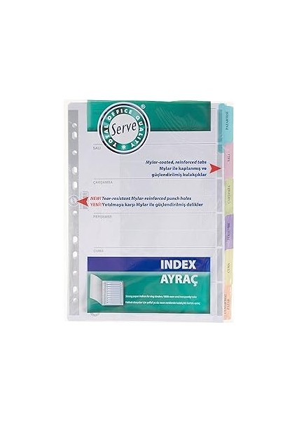 Karton Ayrac Gunler A4