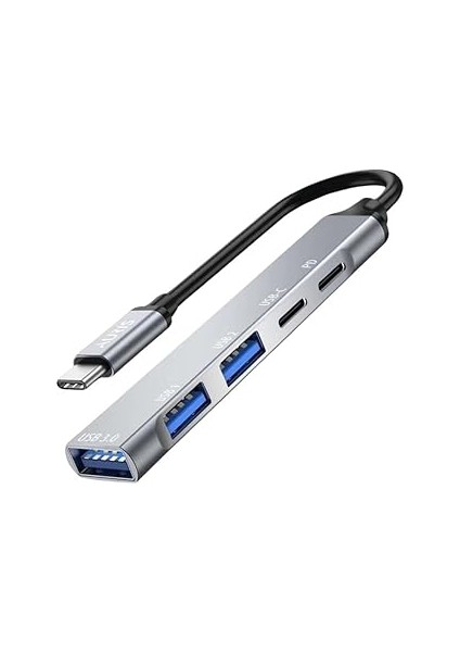 USB Type-C Hub Adaptör, 5 Port USB 3.0, Pd Şarj Destekli, Metal Kasa HB02