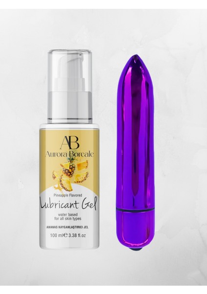 Ananas Aromalı Jel 100 ml + Mini Kurşun Vibratör Mor