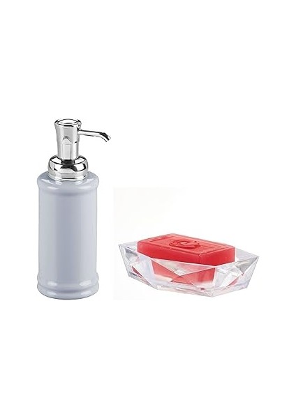 Bosphorus Homi Sivi Sabunluk ve Sabunluk 2 Li̇ Banyo Seti̇