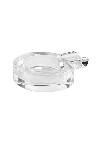 System Cyrstal Ashtray Transparent Gümüş Tek Ebat BA2060 057 C1