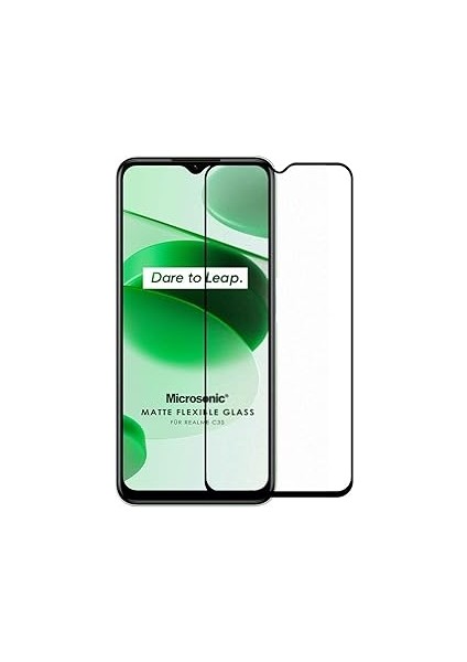 Microsonic Realme C35 Seramik Matte Flexible Ekran Koruyucu Siyah