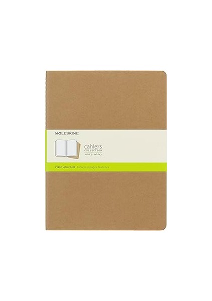 Moleskine Çizgisiz Cahier Not Defteri 3'lü Set Xl Boy Kraft Kahve