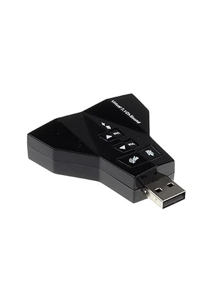 Alfais 4931 7.1 7 Kanal Mikrofon Destekli Çift Girişli Çevirici Harici USB Ses Kartı