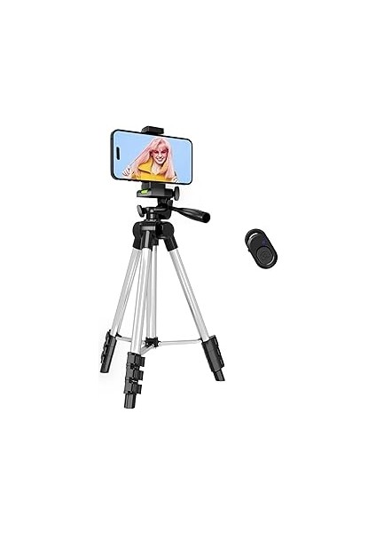 Lusweimi Telefon Tripodu, 44 Inç Iphone Tripod, Telefon Tutuculu Montajlı/kablosuz Uzaktan Kumanda,
