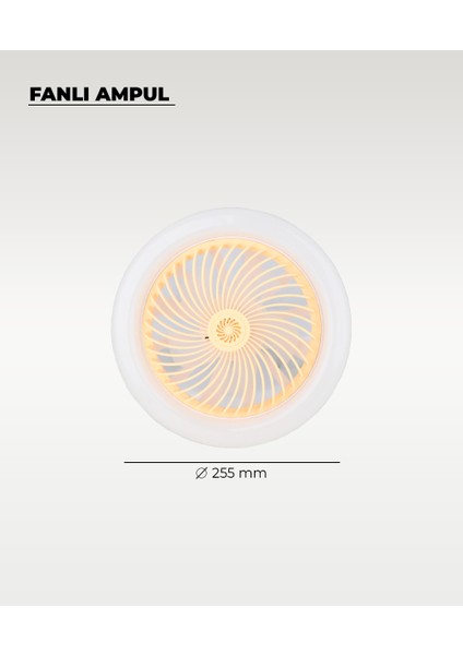 30W Fanlı LED Ampul / 3 Renk Işık / 3 Hız Fanlı Sarı Kasa - Kumandalı ve Koku Hazneli fiyatları