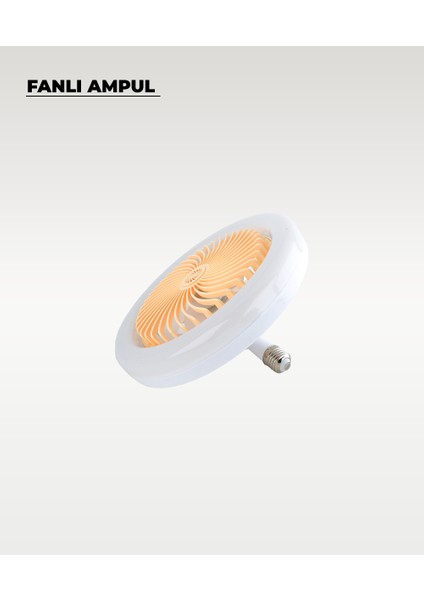 30W Fanlı LED Ampul / 3 Renk Işık / 3 Hız Fanlı Sarı Kasa - Kumandalı ve Koku Hazneli modelleri