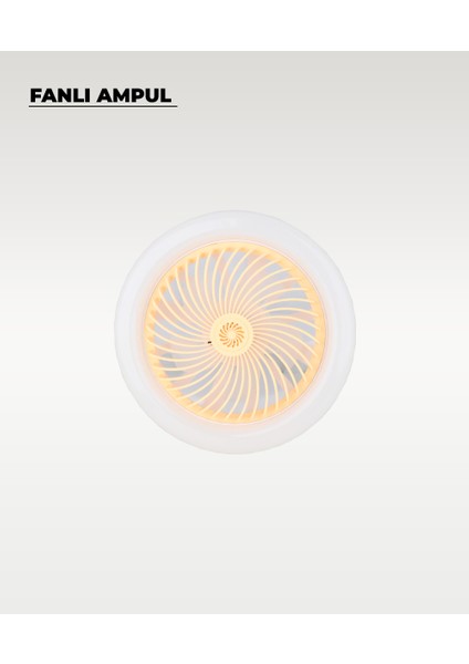 30W Fanlı LED Ampul / 3 Renk Işık / 3 Hız Fanlı Sarı Kasa - Kumandalı ve Koku Hazneli fırsatları