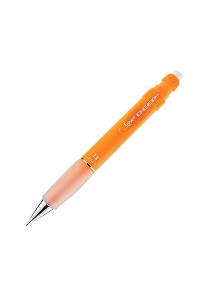 Deep Mekanik Kurşun Kalem 1.3mm, Kalın Gövde, Yumuşak Grip, Fosforlu Turuncu