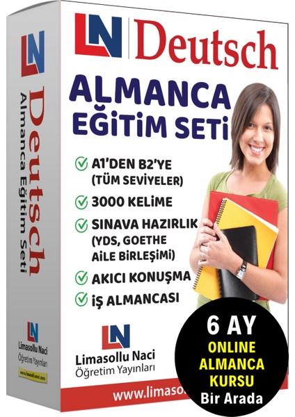 Almanca Eğitim Seti Kelime Öğrenme Sınav Hazırlık Kitap Aile Birleşimi Yds Goethe Testdaf Telc Dsh 3000 Kelime