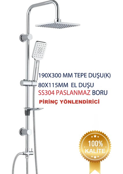 Tepe Yağmurlama Cibaba Duş Seti Pirinç Yönlendirici